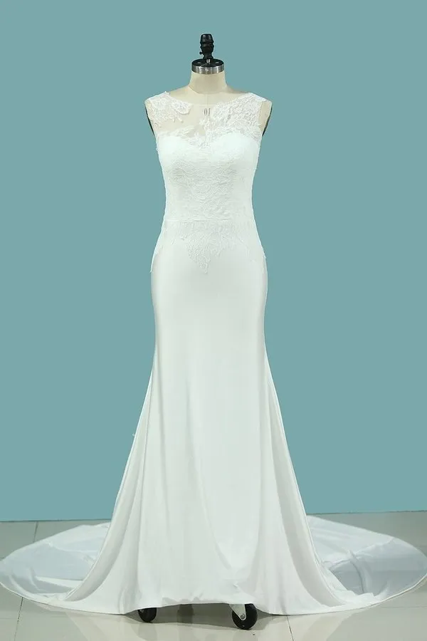 2024 Wedding Dresses Scoop Mermaid With PJ1TEESA