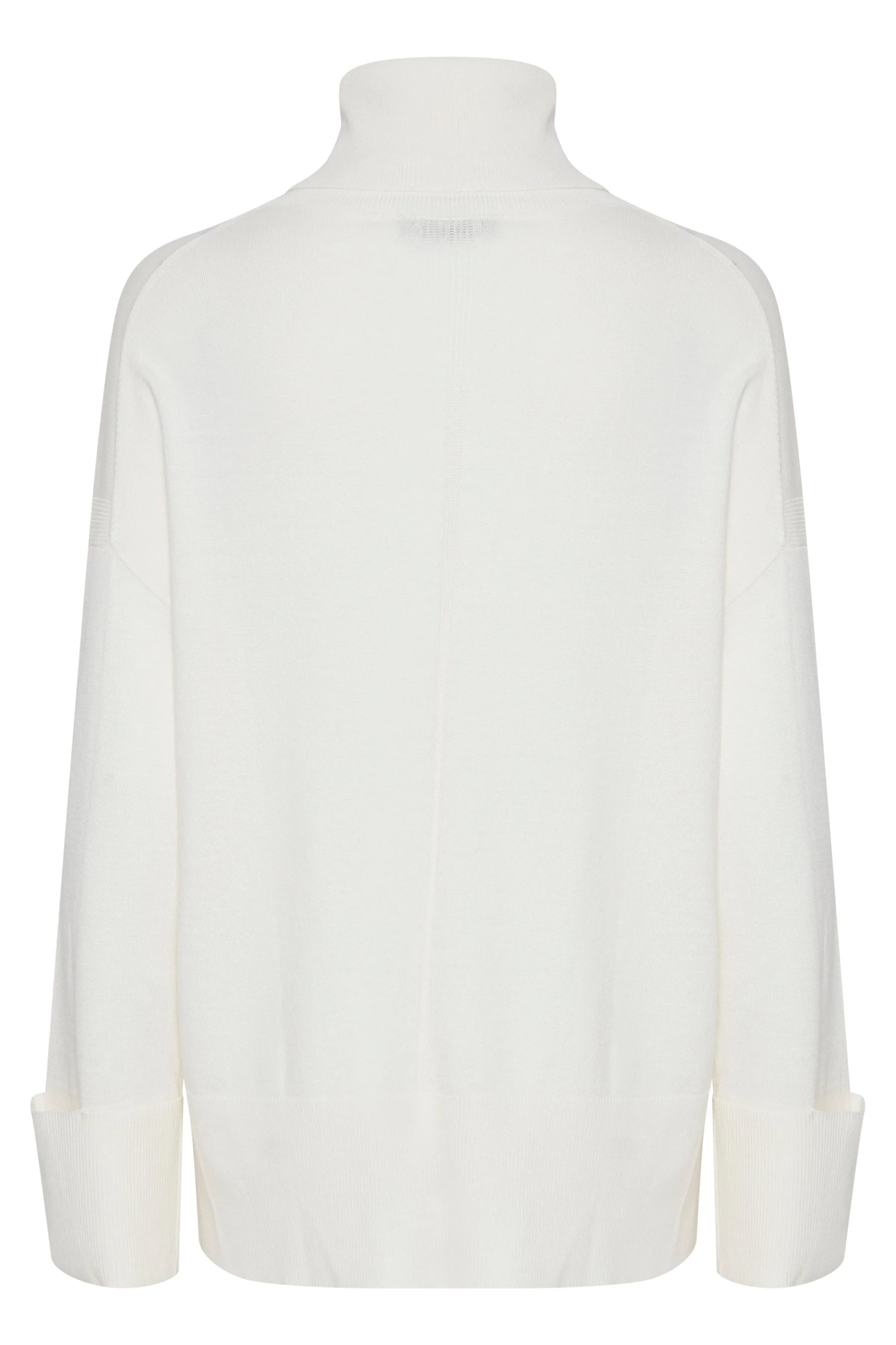 4-A1075 White Fralma Knitted Turtleneck