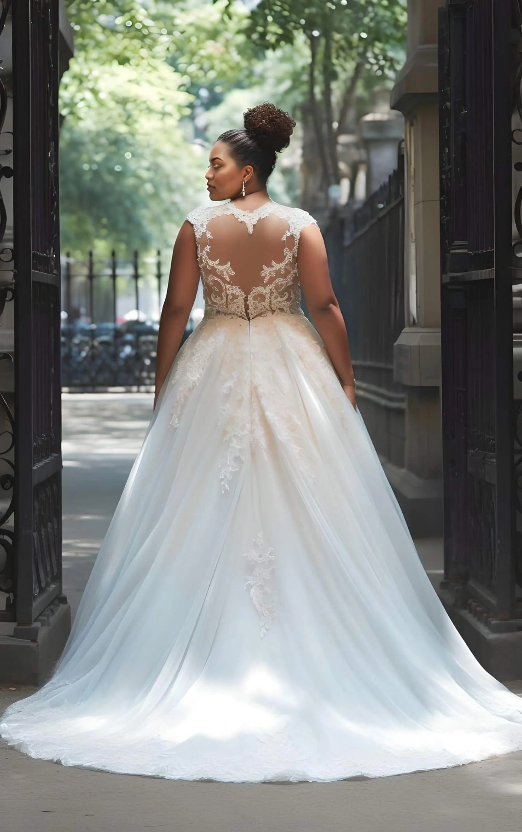 A-Line Plus Size Chiffon and Lace Sleeveless Wedding Dress 2023 V-neck Sexy Elegant Romantic Sweep Train-MW_760026