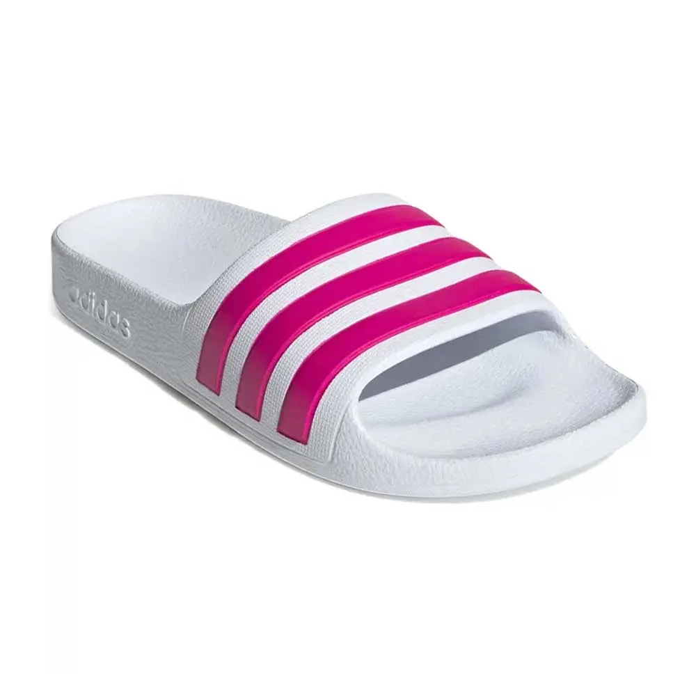 Adidas Girl's Adilette Aqua White/Pink