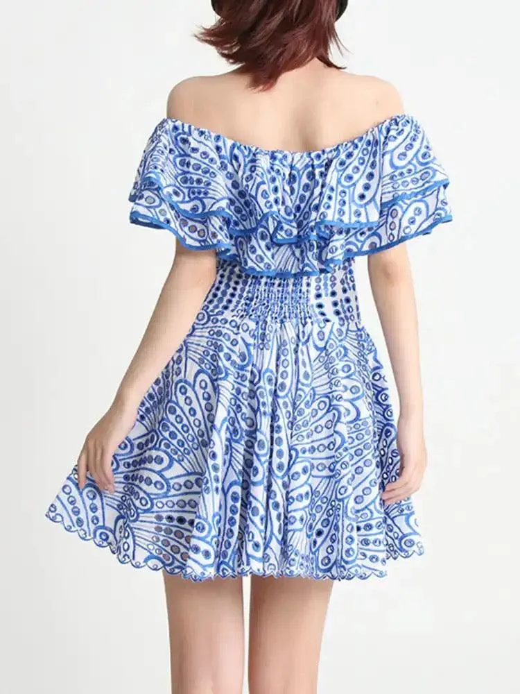 Capri Luxe Summer Dress in Blue