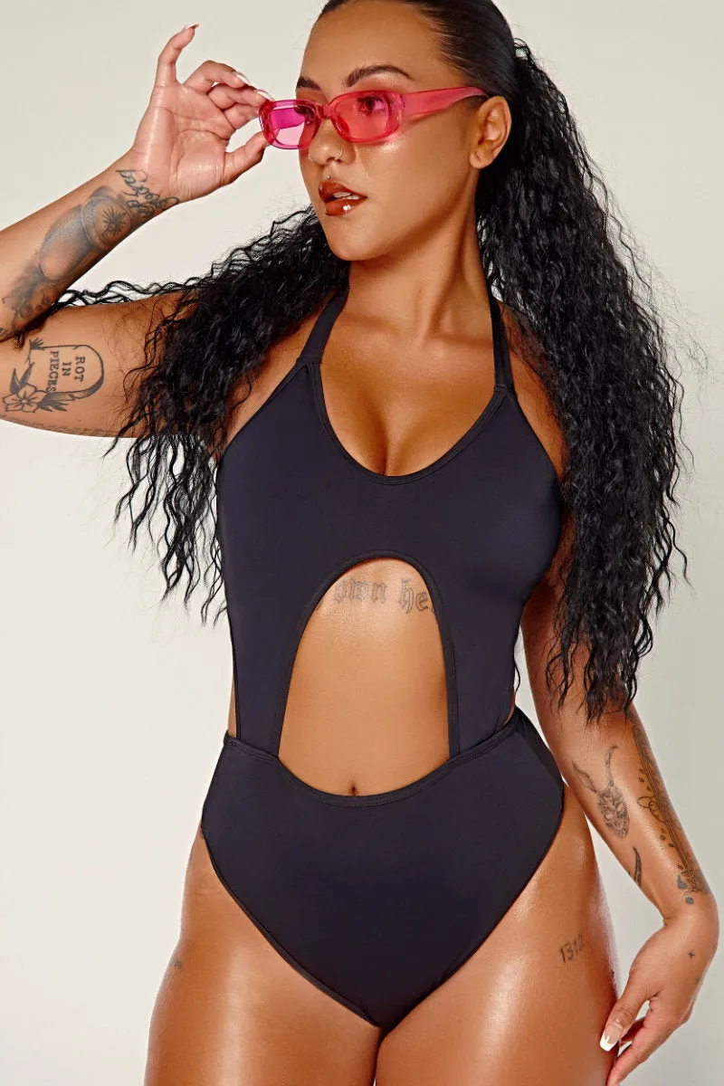 CXIX Dollhaus Halter Bodysuit - Black