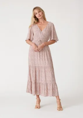 Ditsy Floral Surplice Maxi Dress