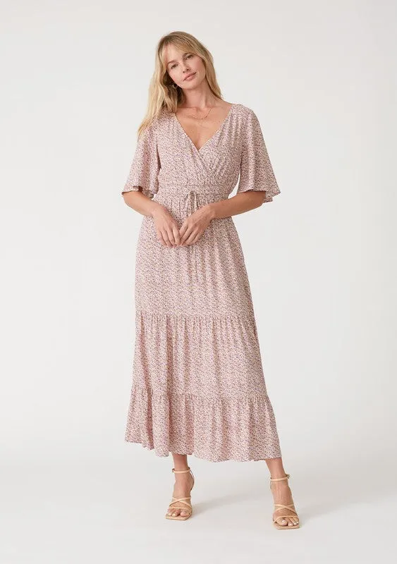 Ditsy Floral Surplice Maxi Dress