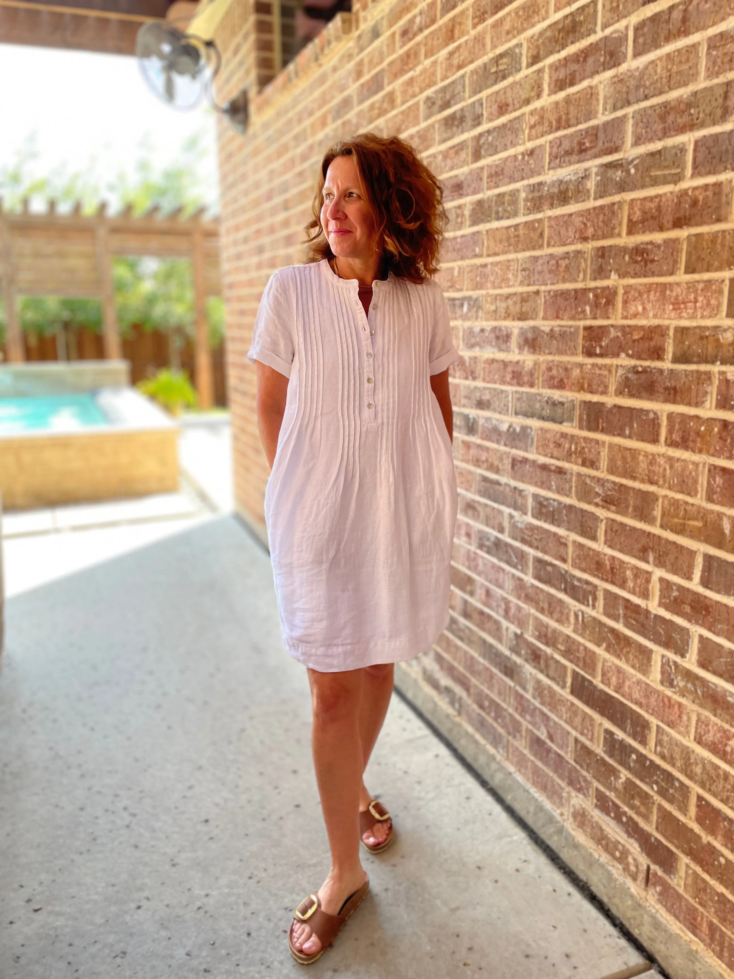 Faherty Gemina Dress in White