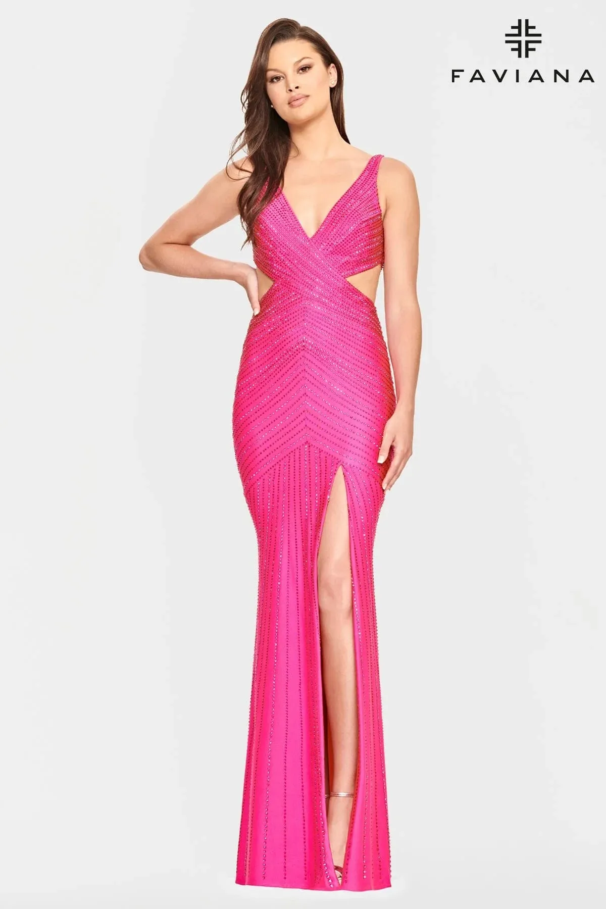 Faviana S10803 Cutout Gown