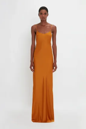 Floor-Length Cami Dress in Ginger