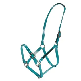 Fort Worth PVC Overlay Halter - Turquoise/Black