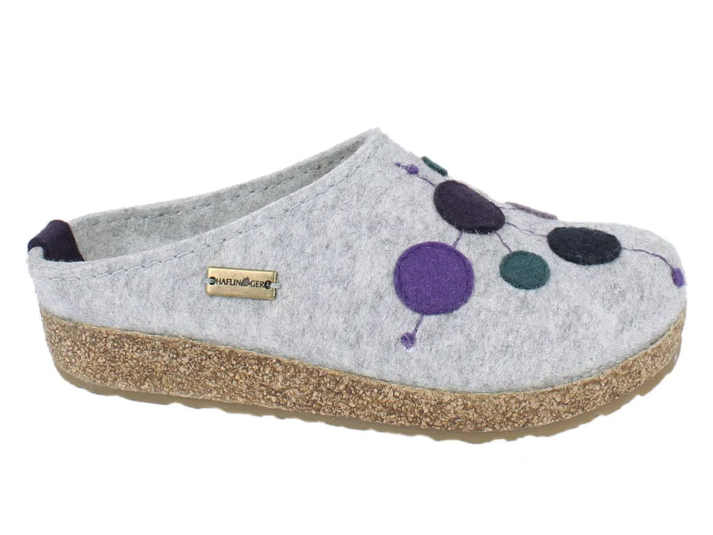 Haflinger Felt Clogs Grizzly Faible Grey 284