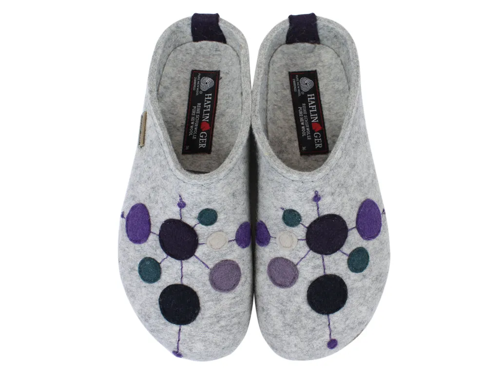 Haflinger Felt Clogs Grizzly Faible Grey 284