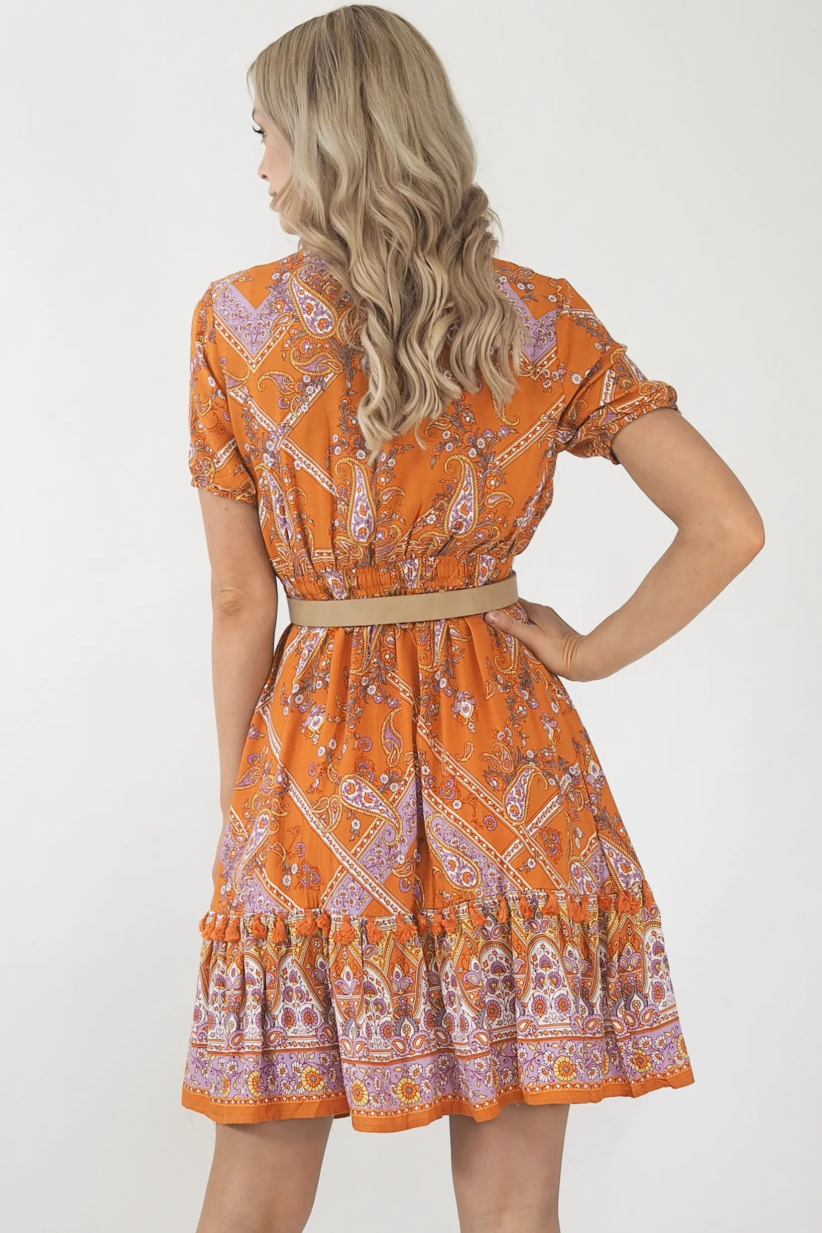 Harper Dress - Rust