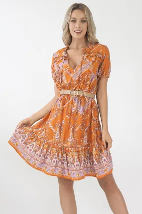 Harper Dress - Rust