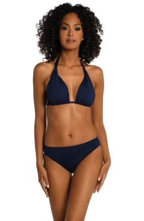 Island Goddess Halter Triangle Top - Indigo