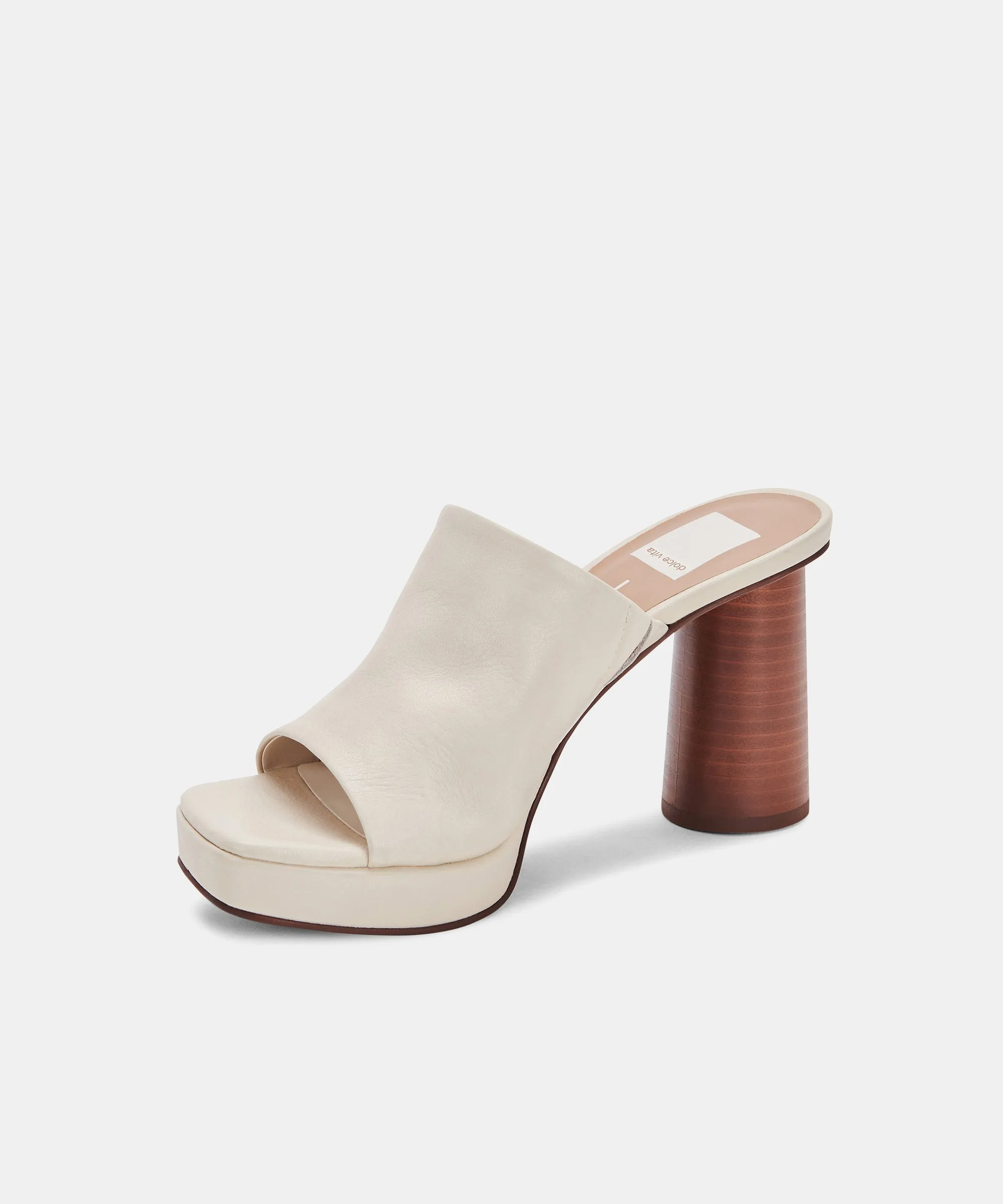 Kelsey DiPrima's ALYSSA HEELS IN IVORY LEATHER - re:vita