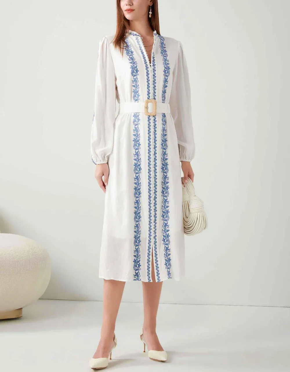 Lena Linen Midi Dress