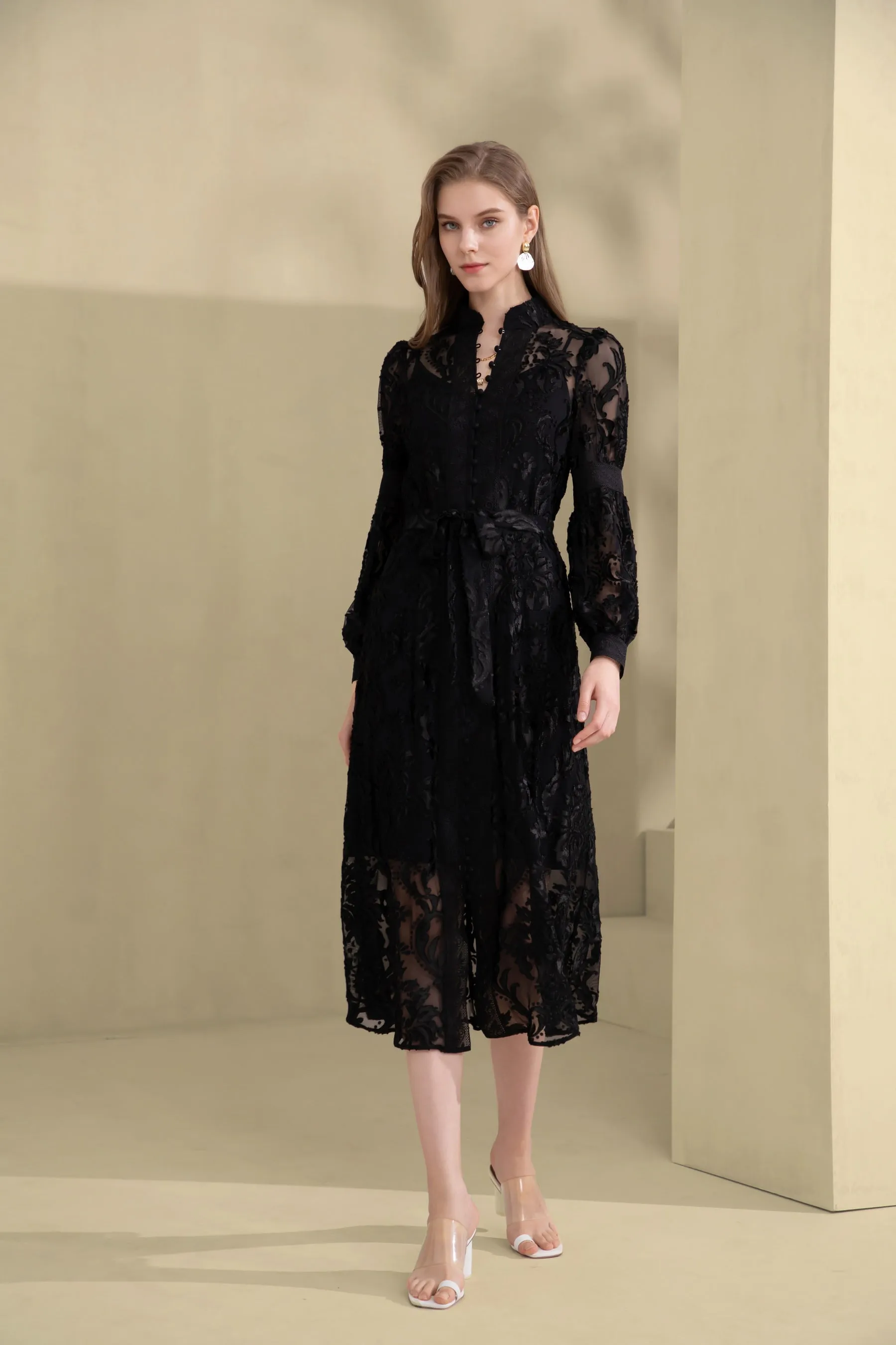 Lila Lace Dress - Black