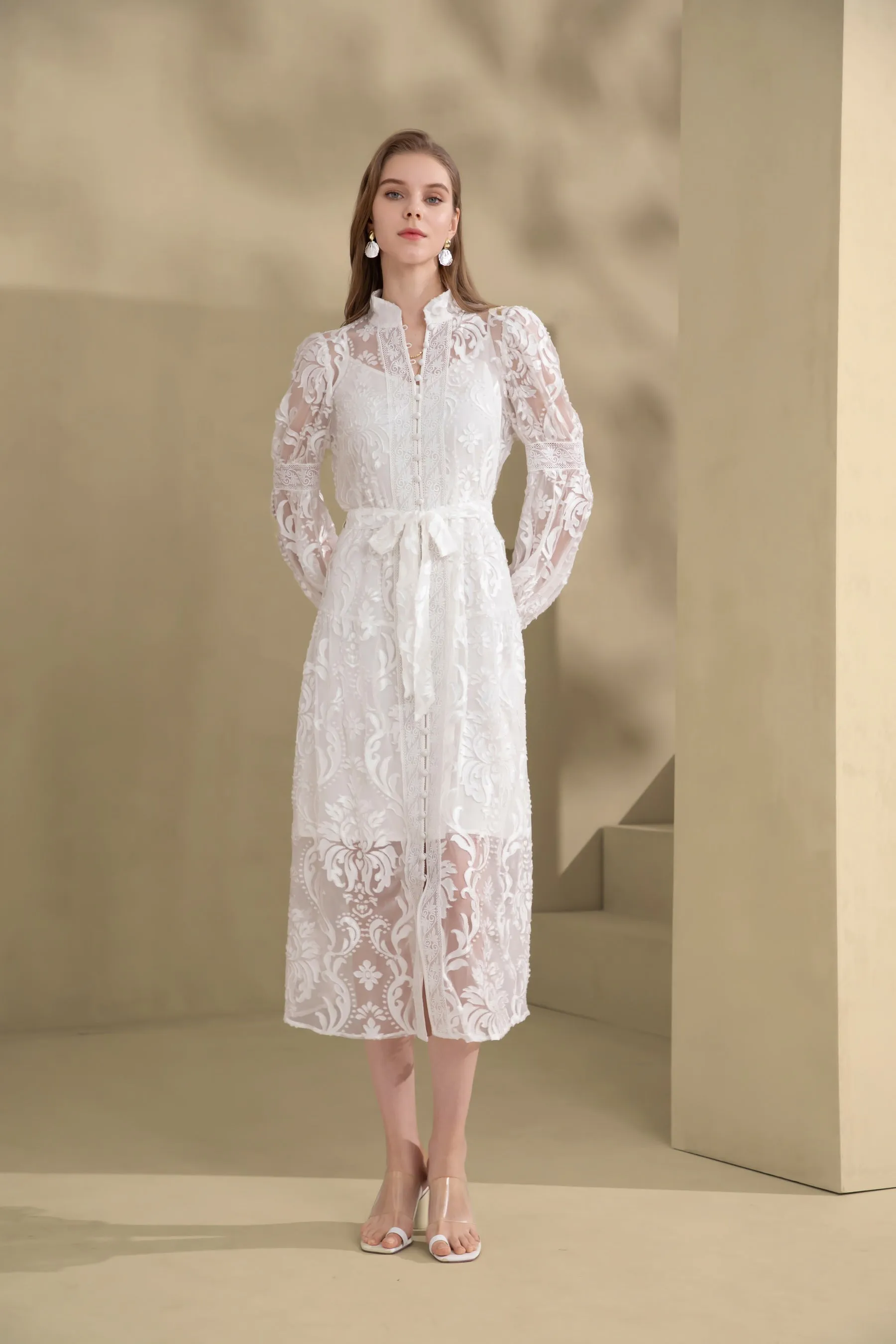 Lila Lace Dress - White