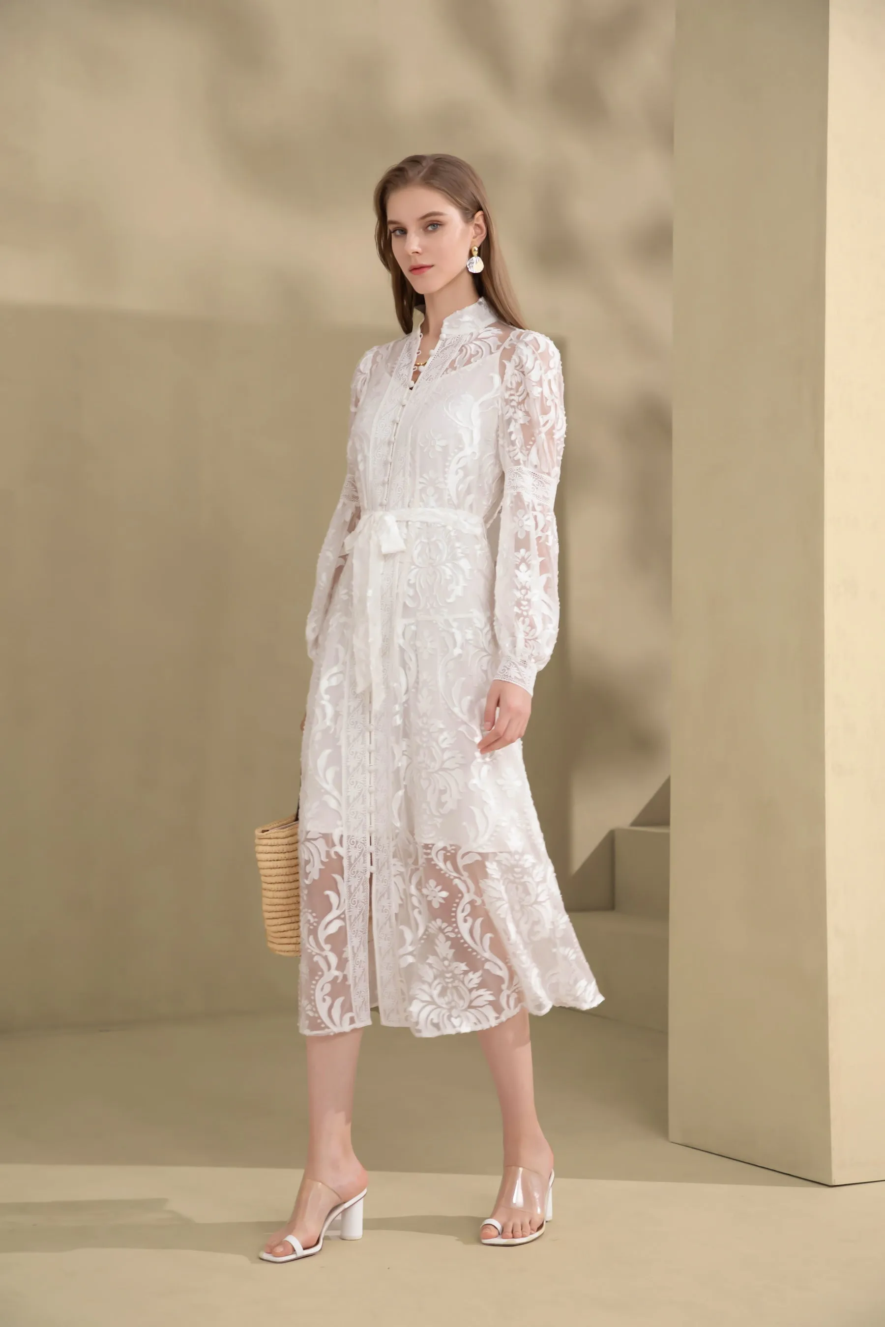 Lila Lace Dress - White