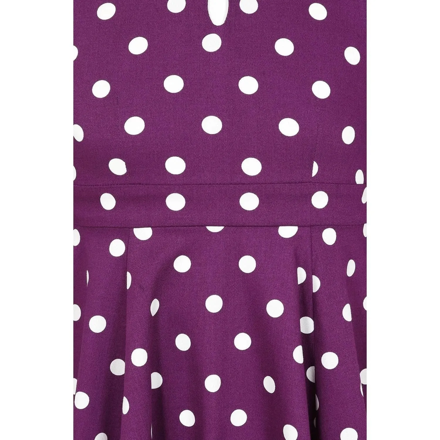 Little Kitty Girl's Purple And White Polka Dot Party Dress