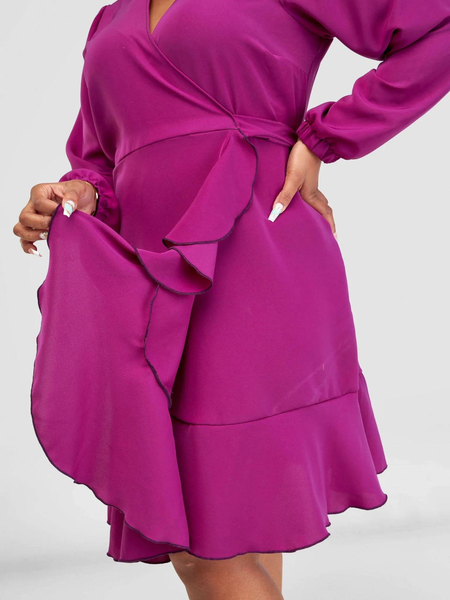 Lizola Sierra Wrap Dress - Purple