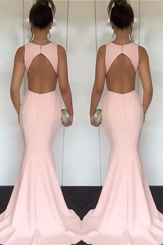 Long Evening Dress - Pink Mermaid