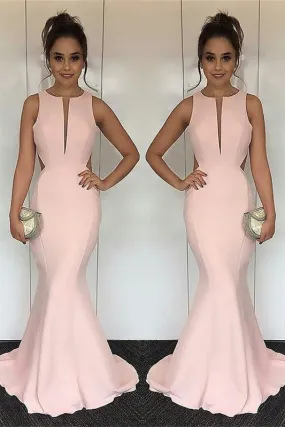 Long Evening Dress - Pink Mermaid