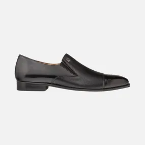 Mezlan “Milani” Black Deerskin & Calf Slip-on loafer | Mens