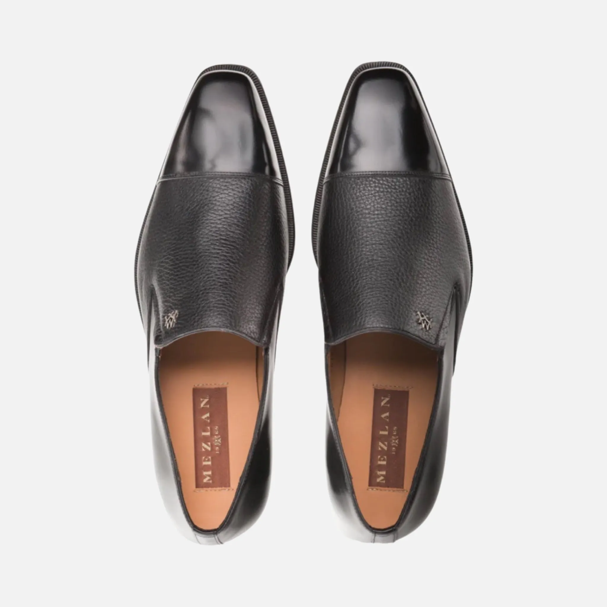 Mezlan “Milani” Black Deerskin & Calf Slip-on loafer | Mens