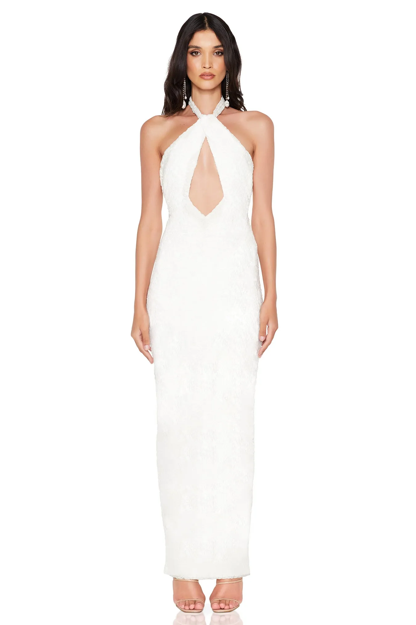 Nookie Roxana Halter Gown - Lined Ivory