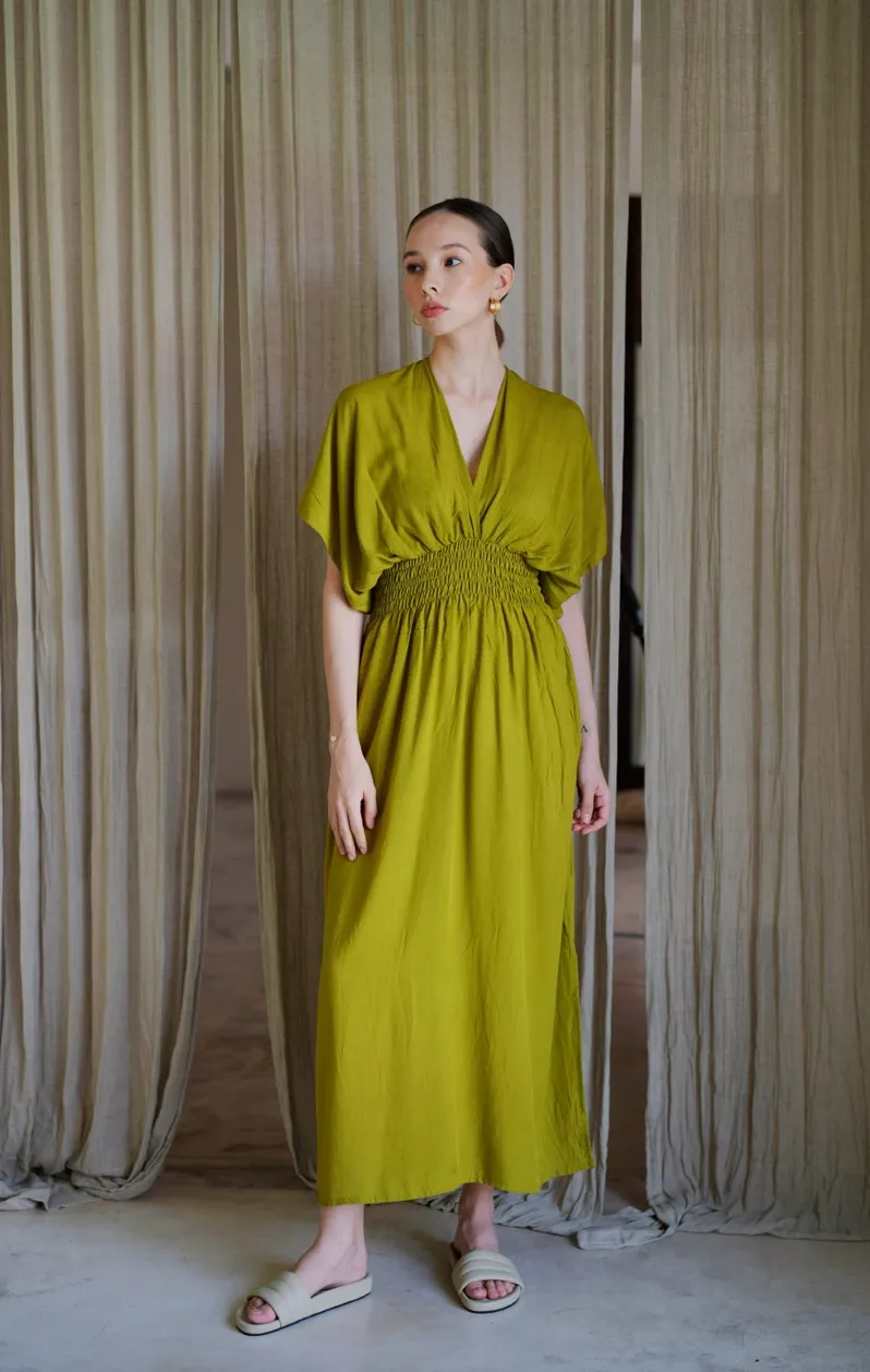 Olivia Dress -- Lime Green