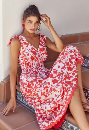 Pami Maxi Dress-Poppy Red