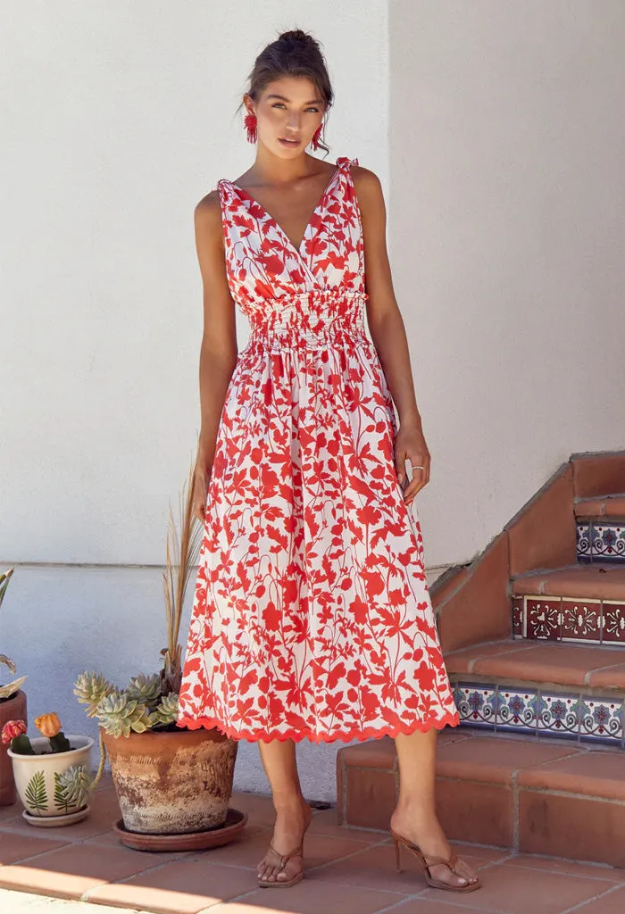 Pami Maxi Dress-Poppy Red