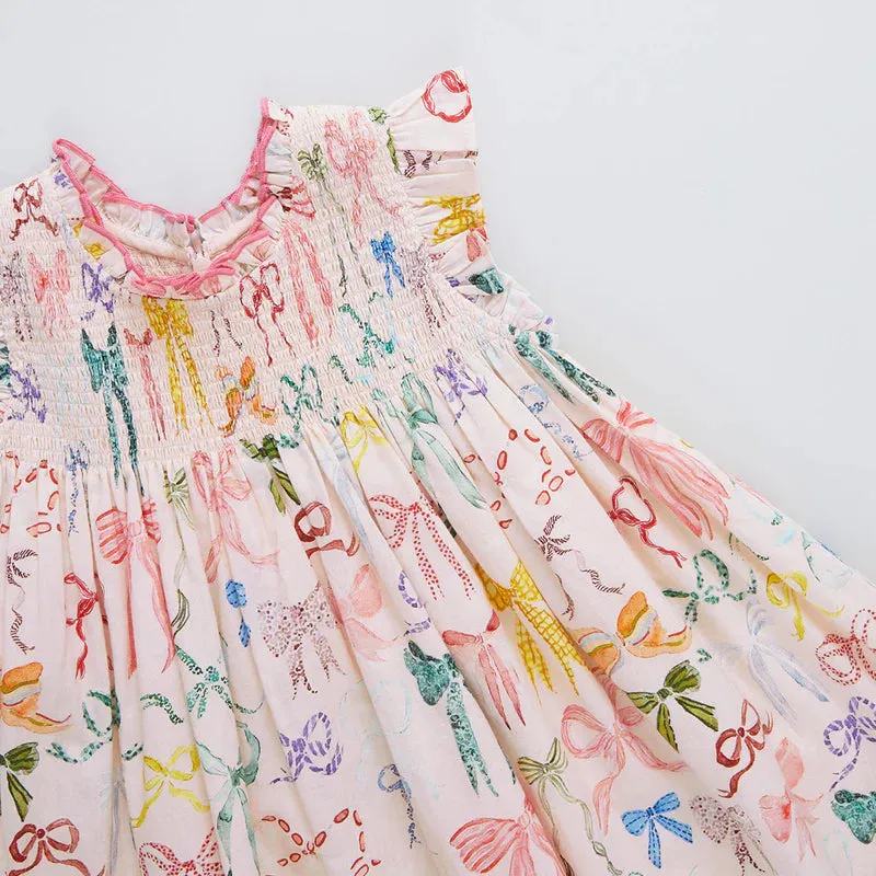 Pink Chicken - Stevie Dress - Watercolor Bows