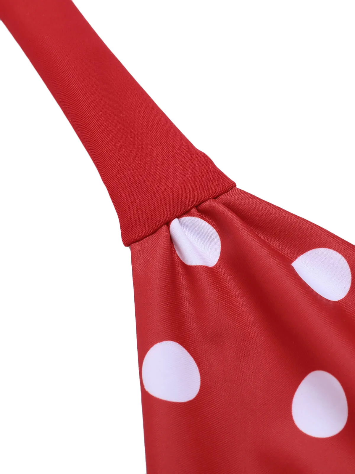 [Pre-Sale] Red 1950s Polka Dot Halter Separate Swimsuit