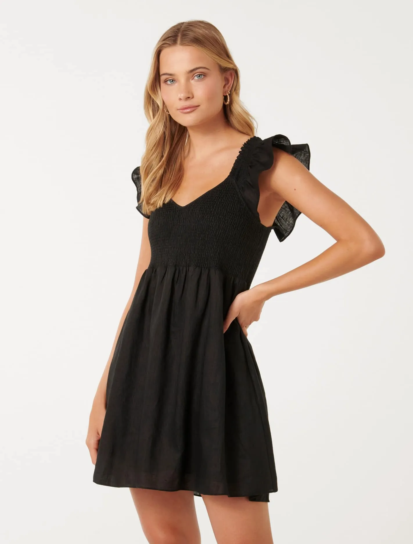 Presley Shirred Bodice Mini Dress