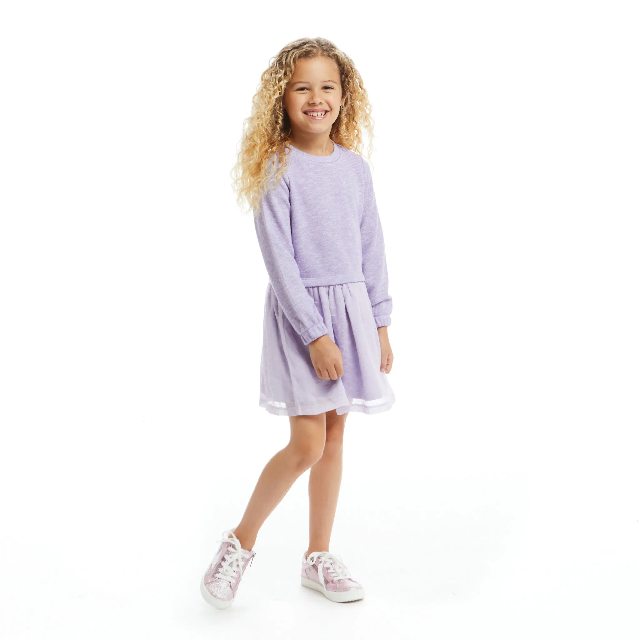 Purple Heart Two-Fer Dress  | Purple