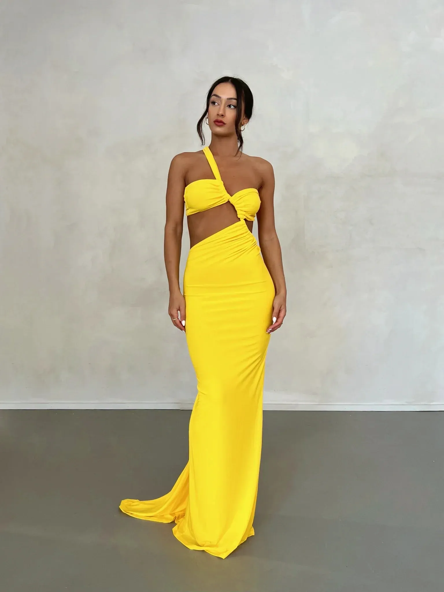 Sari Gown - Yellow