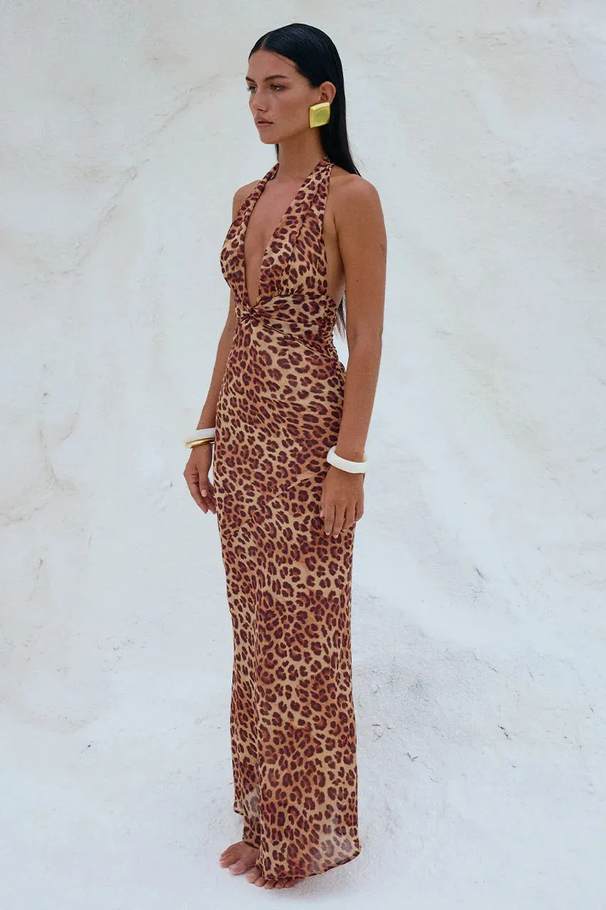 Tenay Maxi Dress - Leopard