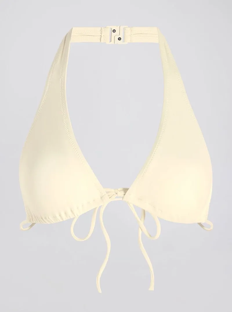 The Yasmeen Bikini Top in Ecru