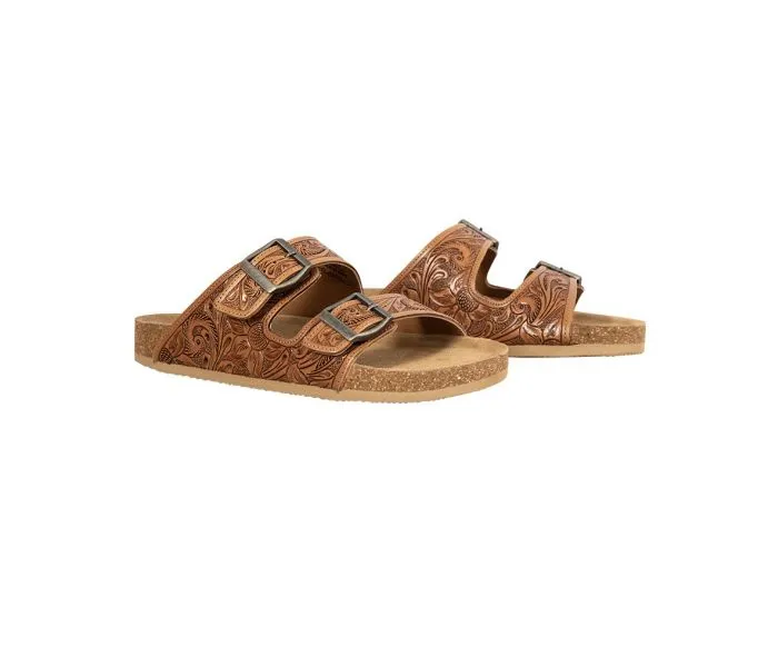 Western Hand-Tooled Sandals