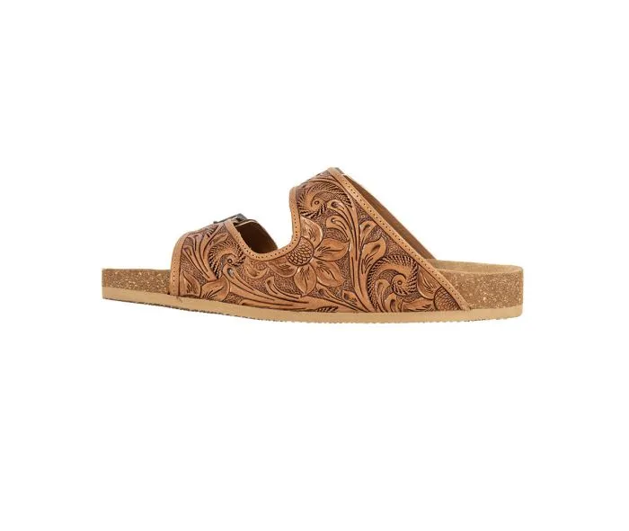 Western Hand-Tooled Sandals