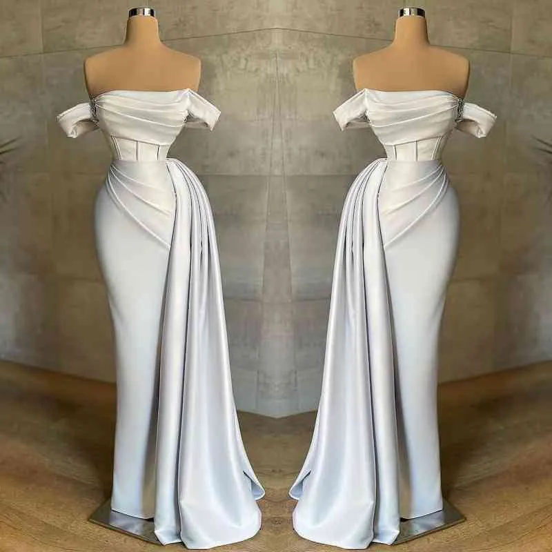 White Prom Dress: Elegant Pleated Bateau Neckline Sleeveless