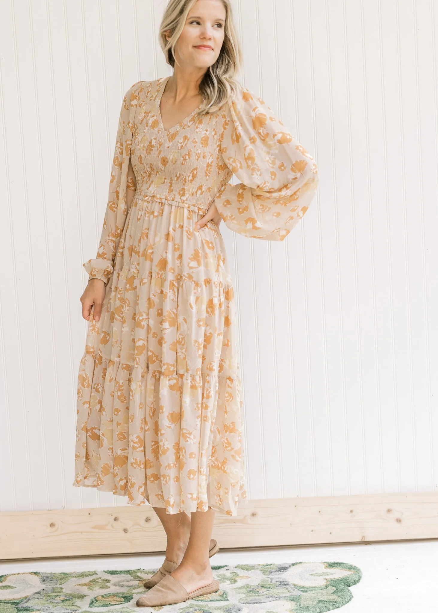 X Evy Maxi Long Sleeve Dress