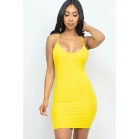 Yellow Cami Bodycon Mini Dress